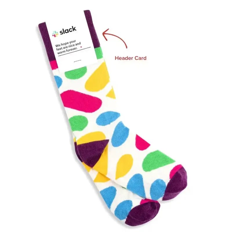 Custom Crew Socks - Flagship close-up showing knit texture and custom design detail