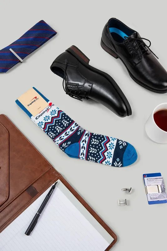 Custom Crew Socks - Flagship lifestyle photo showing custom branded socks being worn