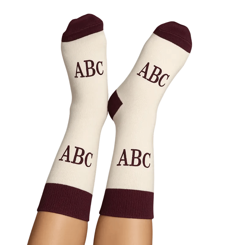 Custom Monogram Socks - premium knitted socks with your logo and design