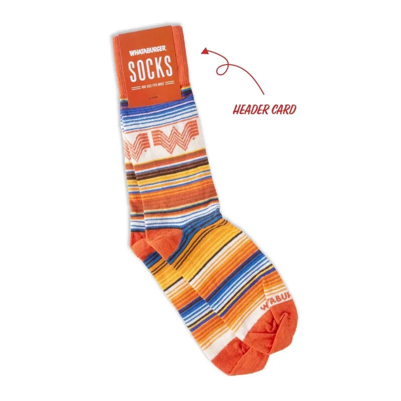 Custom Striped Socks lifestyle photo showing custom branded socks being worn