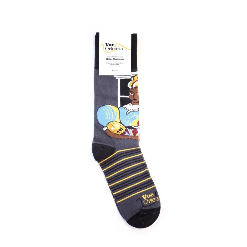 Custom Face Socks lifestyle photo showing custom branded socks being worn