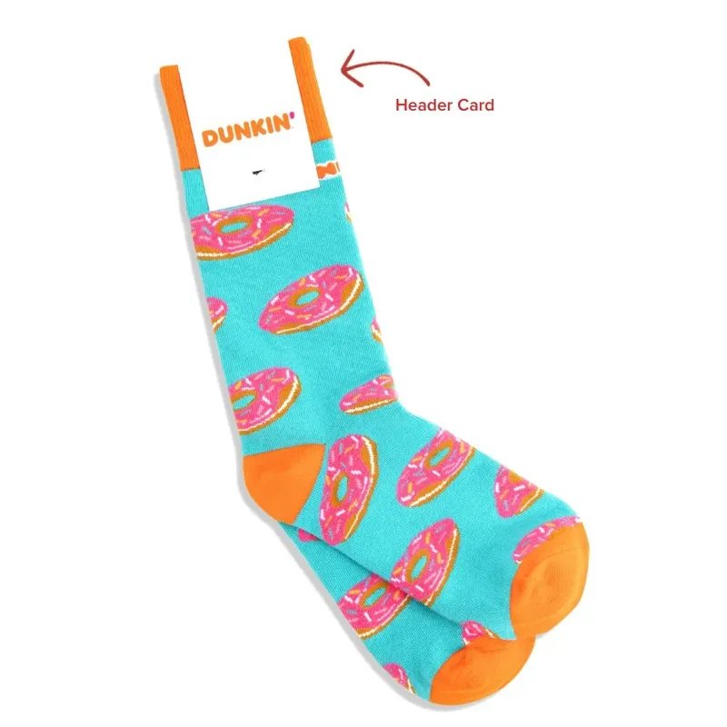 Custom Logo Socks close-up showing knit texture and custom design detail