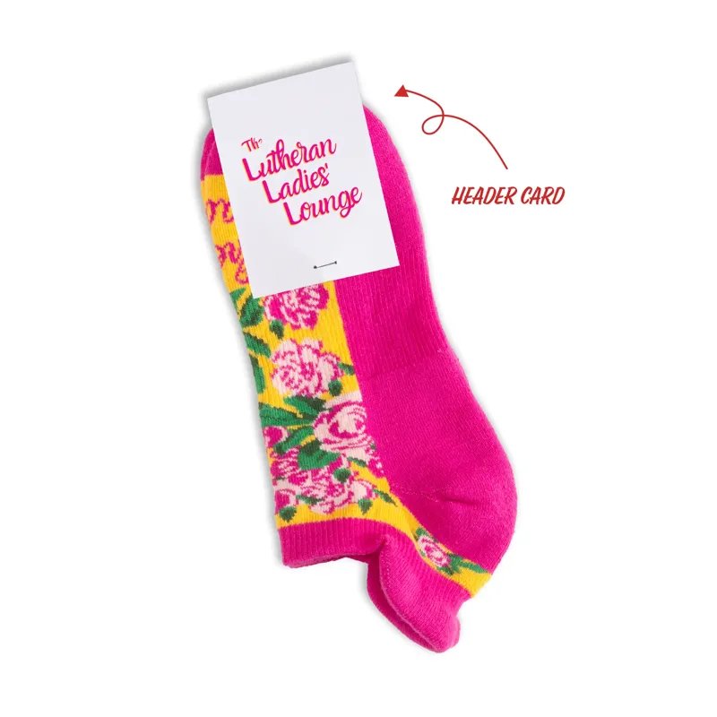 Custom Running Socks in branded packaging with custom header card