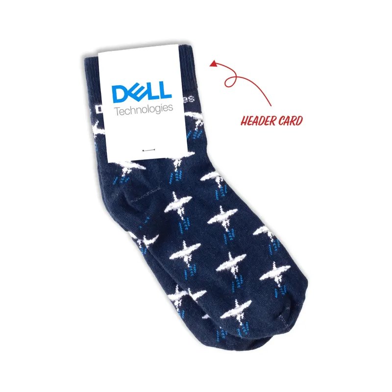 Custom Quarter Crew Socks close-up showing knit texture and custom design detail